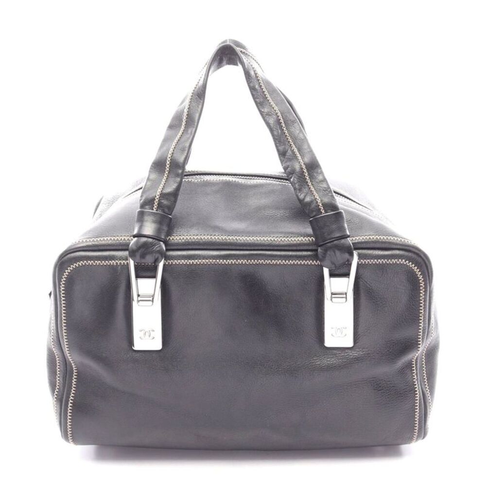 Chanel Coco Mark Lambskin Handbag Black